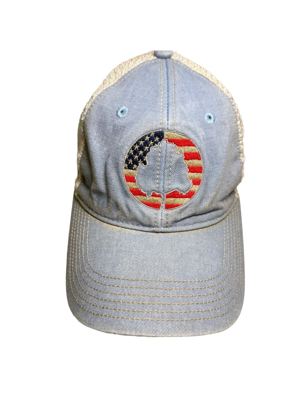 American Flag Canadian Maple Leaf Logo Trucker Hat Denim Snapback Cap Legacy